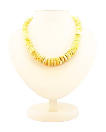 Honey Amber Beaded Necklace, image 