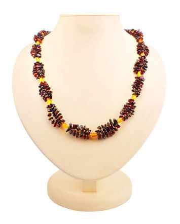 Multicolor Amber Beaded Necklace, image 