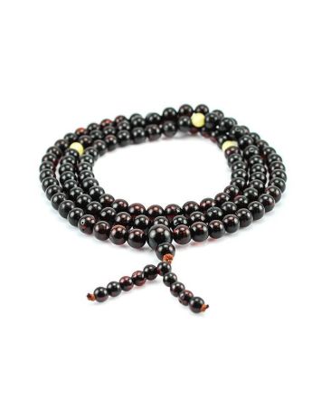Cherry Amber Buddhist Prayer Beads, image 