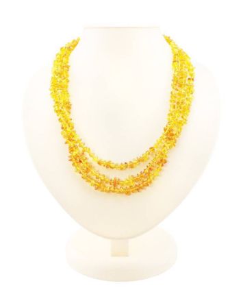 Cognac Amber Rope Necklace, image 