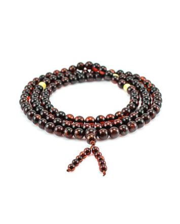 Cherry Amber Buddhist Prayer Beads, image 