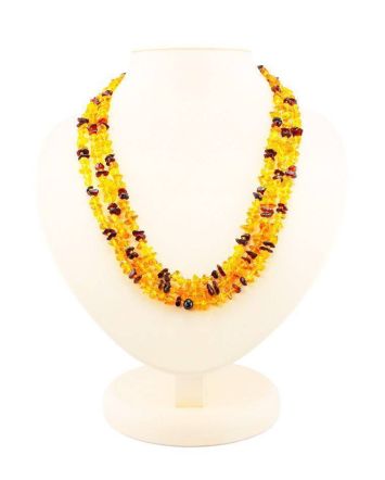 Two-Toned Amber Rope Necklace, image 