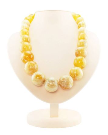 Mindblowing Amber Ball Beaded Necklace, image 