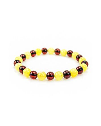 Two Toned Amber Beaded Bracelet, image 