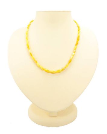 Honey Amber Beaded Necklace, image 