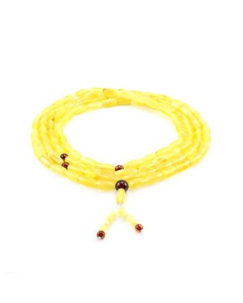 Honey Amber Buddhist Prayer Beads, image 