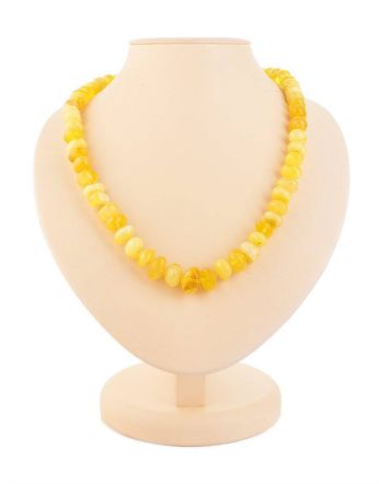 Honey Amber Beaded Necklace, image 