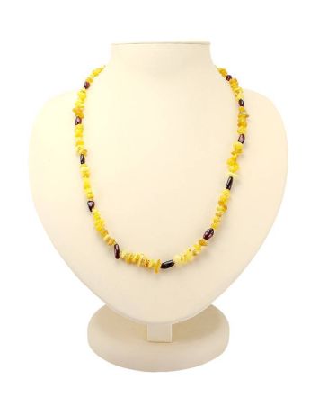 Multicolor Amber Beaded Necklace, image 
