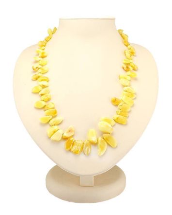 Honey Amber Beaded Necklace, image 
