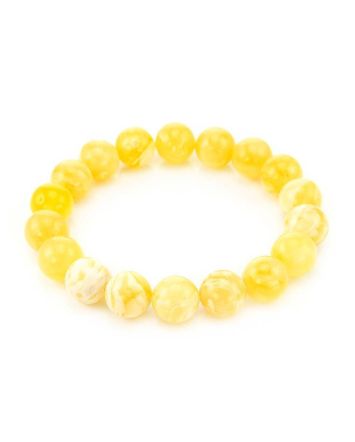 Natural Honey Amber Stretch Bracelet, image 