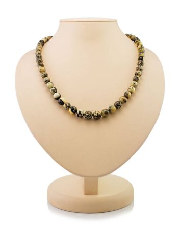 Ethnic Style Amber Ball Beaded Necklace The Meteor, image 