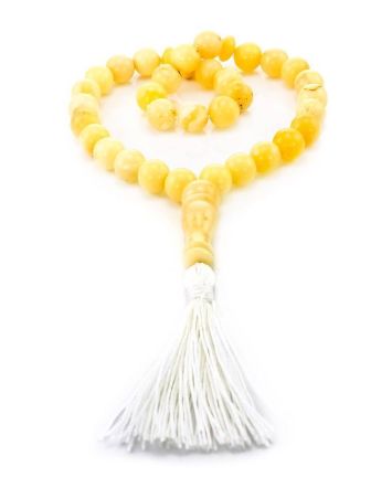 Islamic 33 Honey Amber Prayer Beads, image 