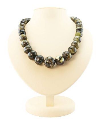 Dark Amber Ball Beaded Necklace The Meteor, image 