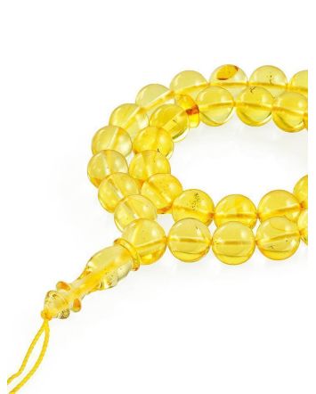 Lemon Amber Islamic Prayer Beads, image 