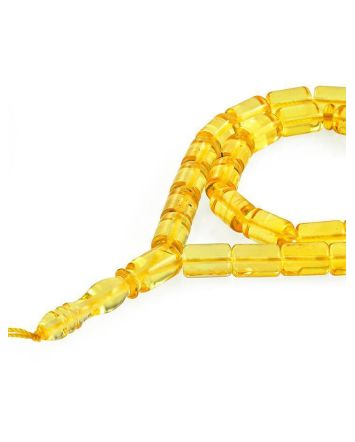 33 Lemon Amber Islamic Rosary, image 
