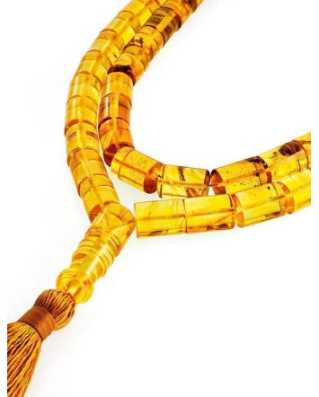 Exclusive Lemon Amber With Inclusions Islamic Prayer Beads, image 