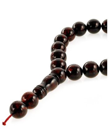 17 Cherry Amber Muslim Prayer Beads, image 