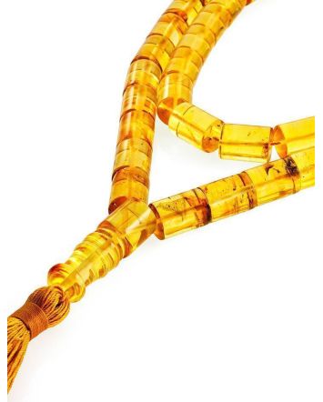 Exclusive Amber With Inclusions Islamic Rosary, image 