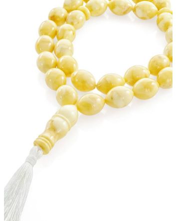33 Olive Beaded Islamic Rosary With Tassel, image 