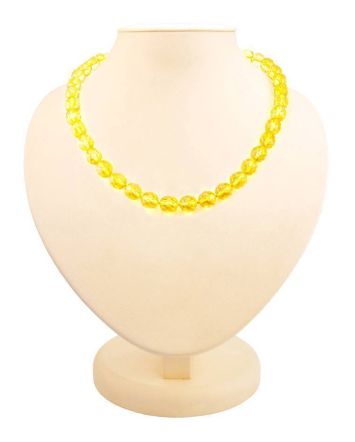 Faceted Amber Ball Beaded Necklace The Prague, image 