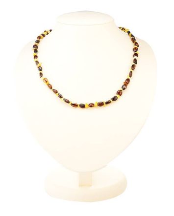 Multicolor Amber Beaded Necklace, image 