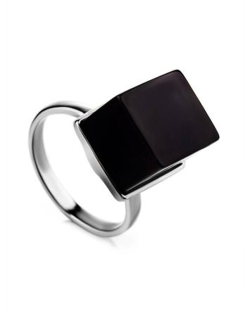 Silver Ring With Cherry Amber The Sugar, Ring Size: Adjustable, image 
