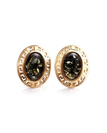 Classic Golden Amber Earrings The Ellas, image 