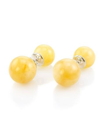 Honey Amber Stud Earrings The Paris, image 