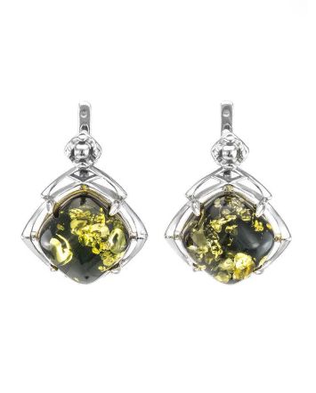 Refined Amber Silver Earrings The Astoria, image 