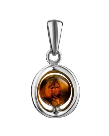 Baltic Amber Pendant In Sterling Silver The Flamenco, image 