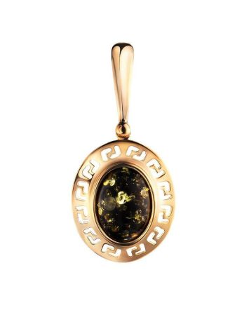 Oval Golden Amber Pendant The Ellas, image 