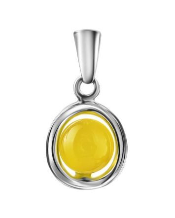 Honey Amber Pendant In Sterling Silver The Flamenco, image 