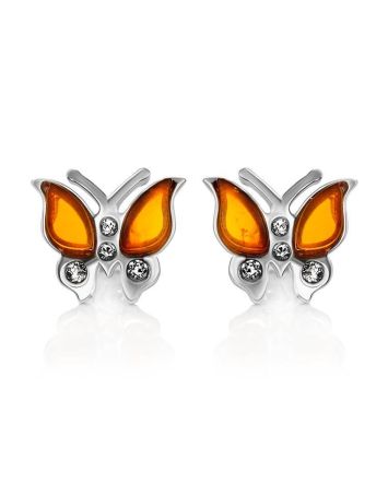 Amber Butterfly Studs The April, image 