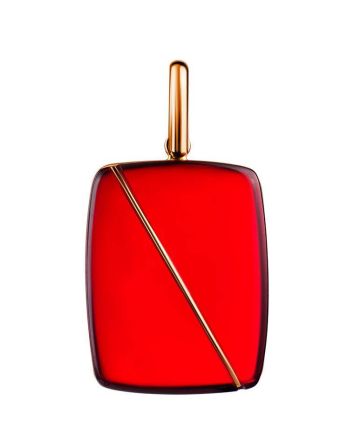 Geometric Amber Pendant In Gold The Sangria, image 