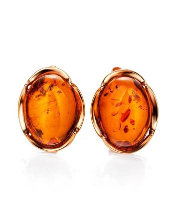 Adorable Amber Earrings In Gold-Plated Silver The Lyon, image 