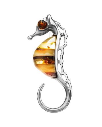 Bold Seahorse Amber Pendany, image 