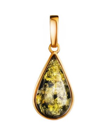 Amber Teardrop Pendant In Gold Plated Silver The Pulse, image 