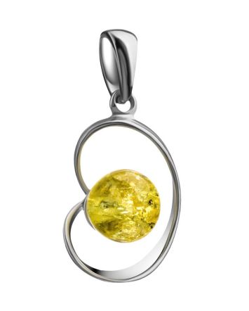Baltic Amber Pendant In Sterling Silver The Leia, image 
