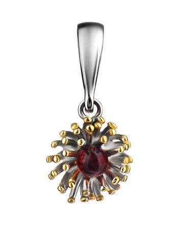 Gold-Plated Pendant With Cognac Amber The Barbados, image 