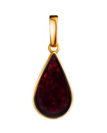 Cherry Amber Gold Plated Pendant The Pulse, image 