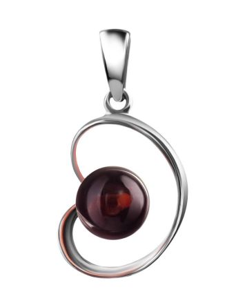 Baltic Amber Pendant In Sterling Silver The Flamenco, image 