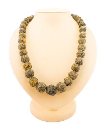 Hammer Cut Amber Necklace The Meteor, image 