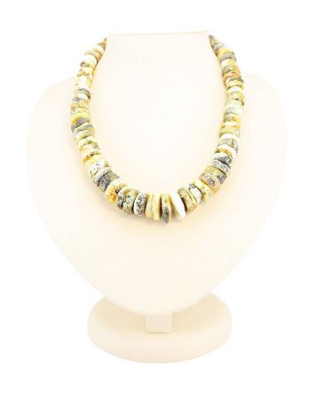 Raw Amber Beaded Necklace, image 