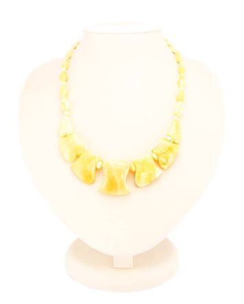 Cloudy Honey Amber Necklace, image 