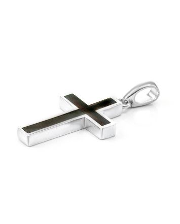 Minimalist Design Cherry Amber Cross Pendant The London, image 