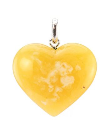 Bold Honey Amber Heart Pendant The Declaration, image 