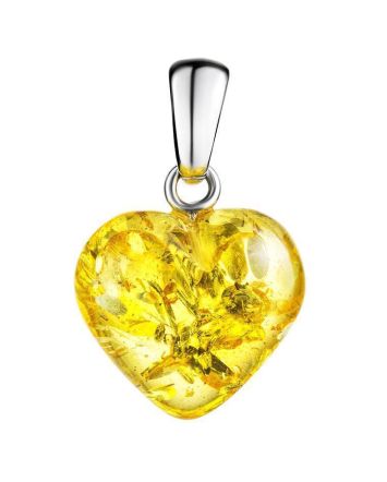 Lemon Amber Heart Pendant The Declaration, image 