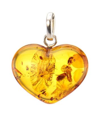 Cognac Amber Heart Pendant The Declaration, image 