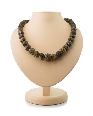 Raw Amber Ball Beaded Necklace The Meteor, image 