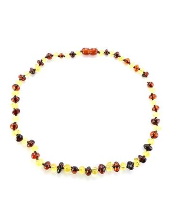 Multicolor Amber Beaded Teething Necklace, image 